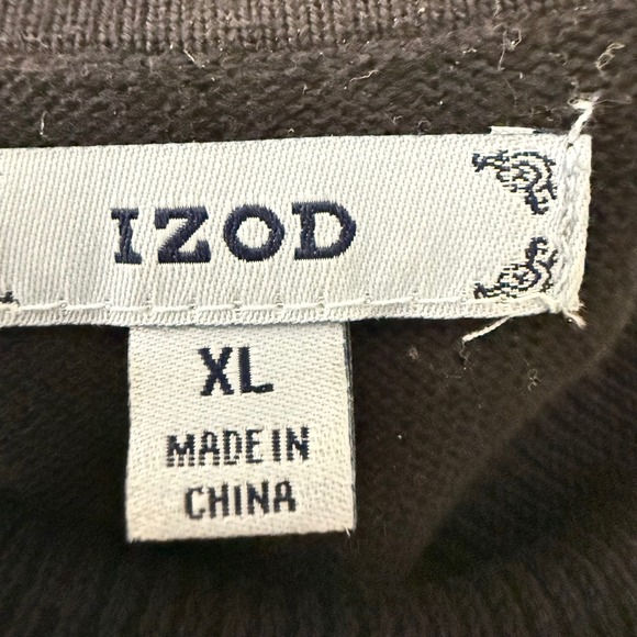 IZOD Womens Black Argyle Turtleneck Sweater XL 100% Cotton Cozy Classic Preppy - Picture 5 of 9